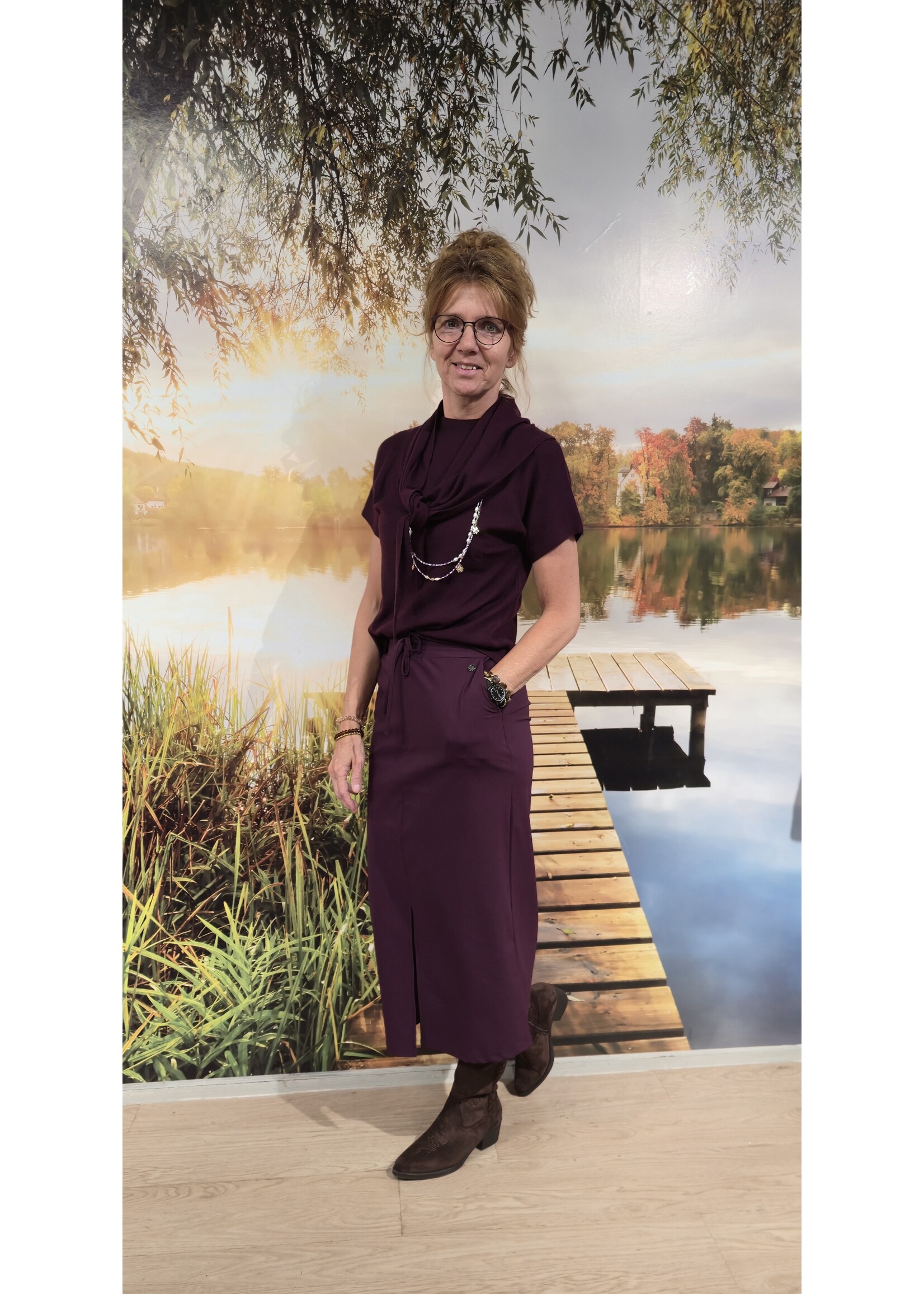 Knitwear met sjaaltje