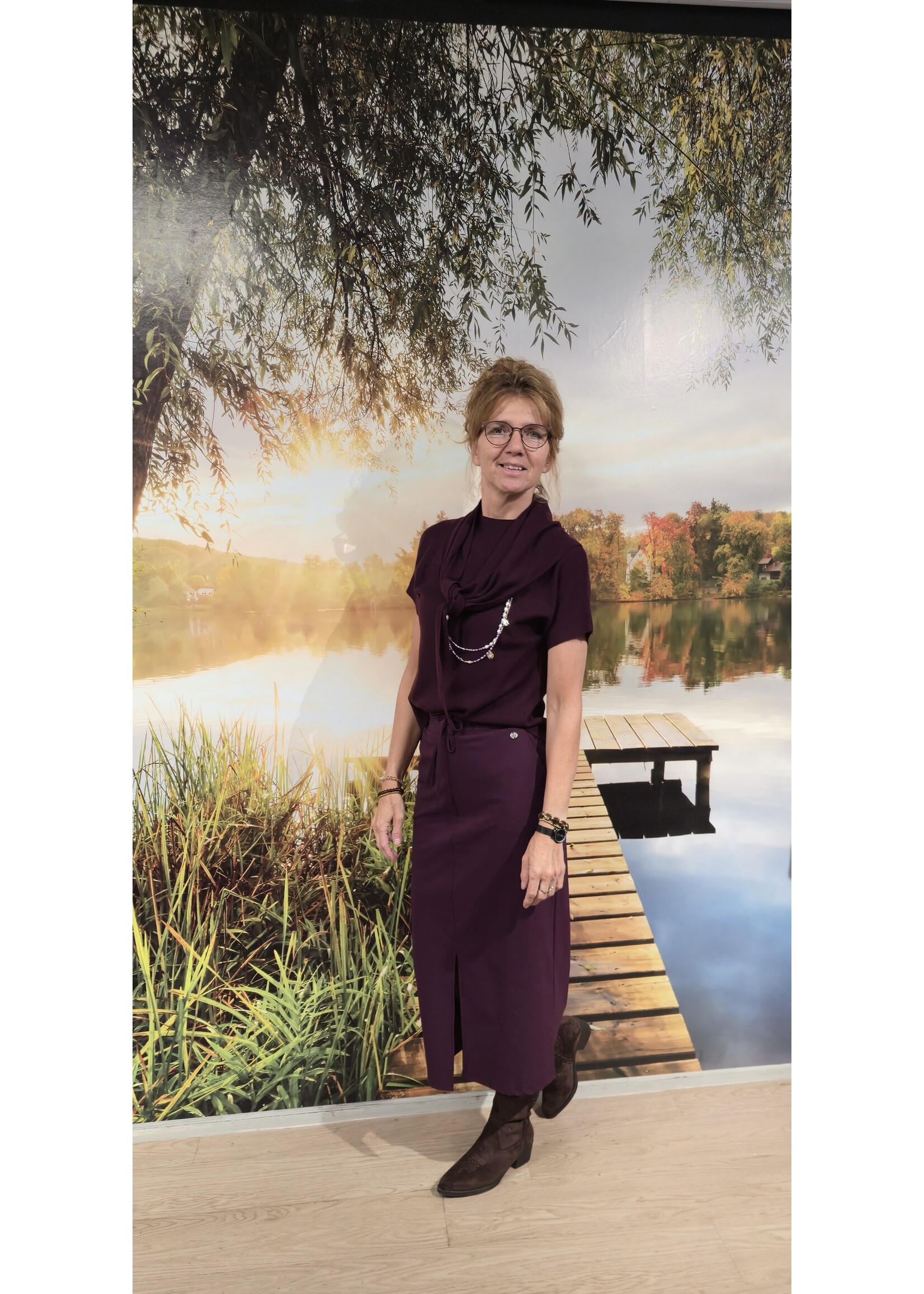 Knitwear met sjaaltje