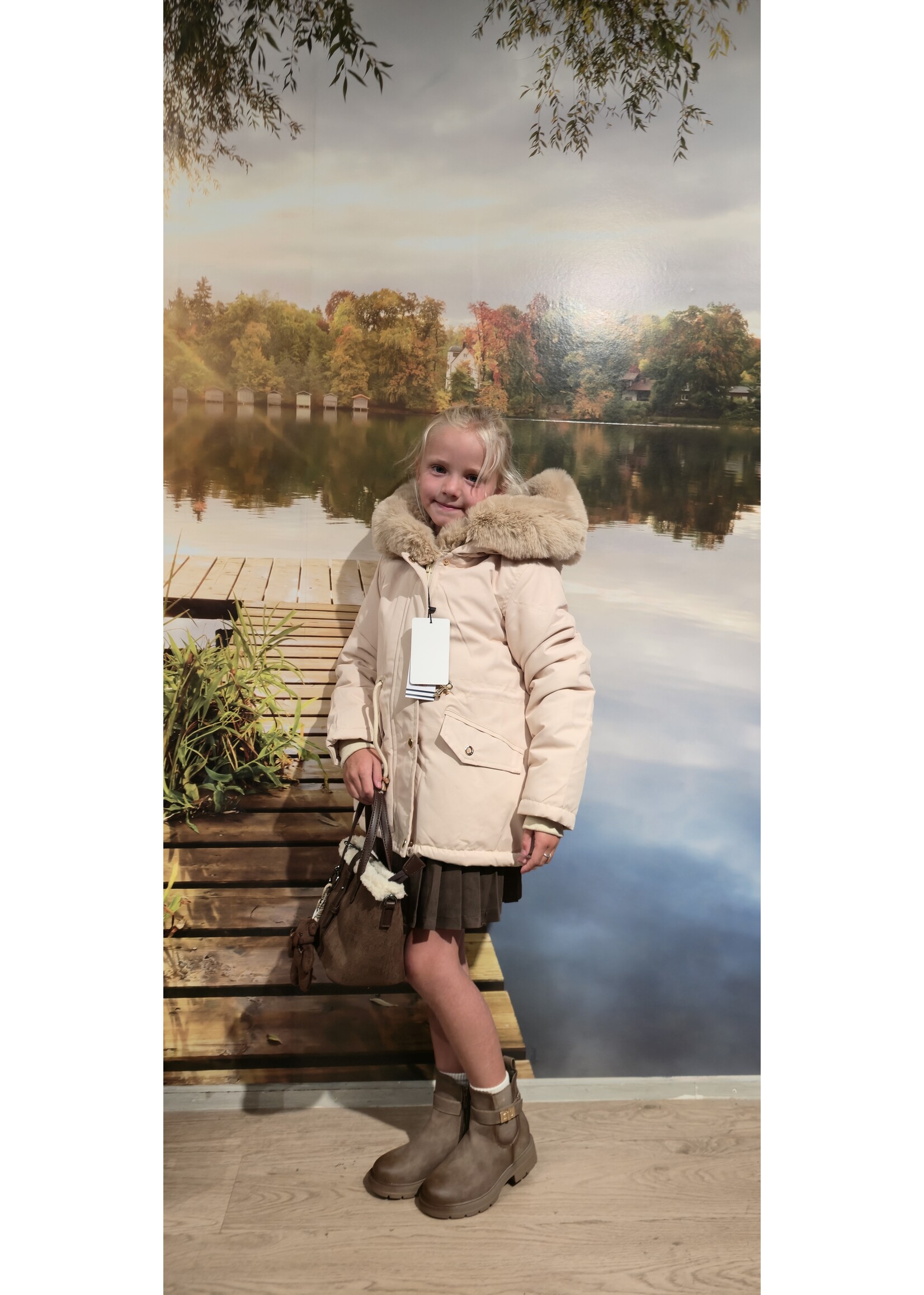 Winterjas Loïs beige meisje