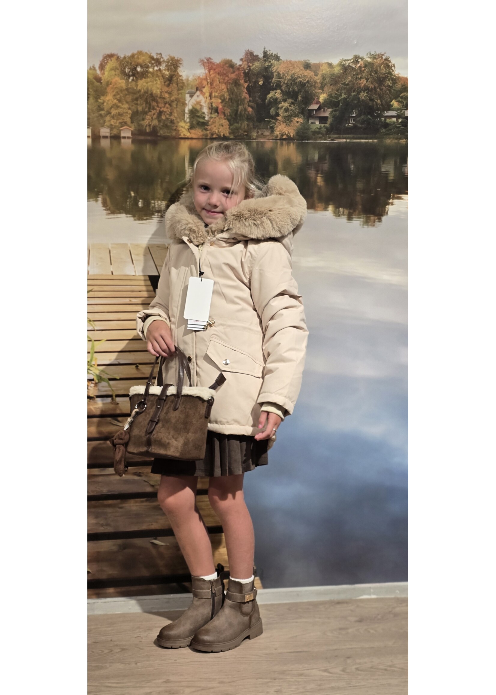 Winterjas Loïs beige meisje