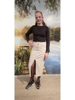 Beige jeansrok