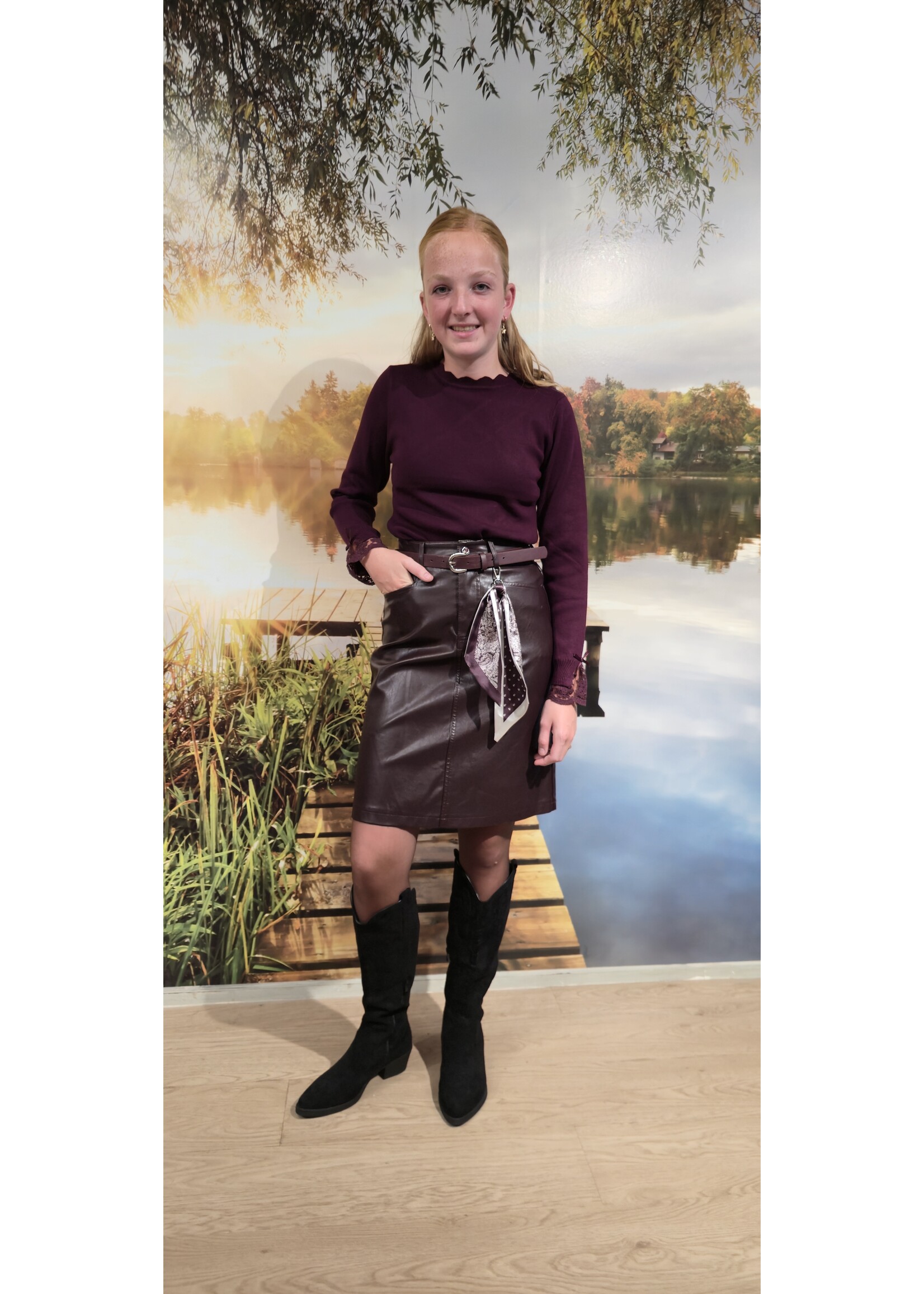 Leatherlook rok Indy