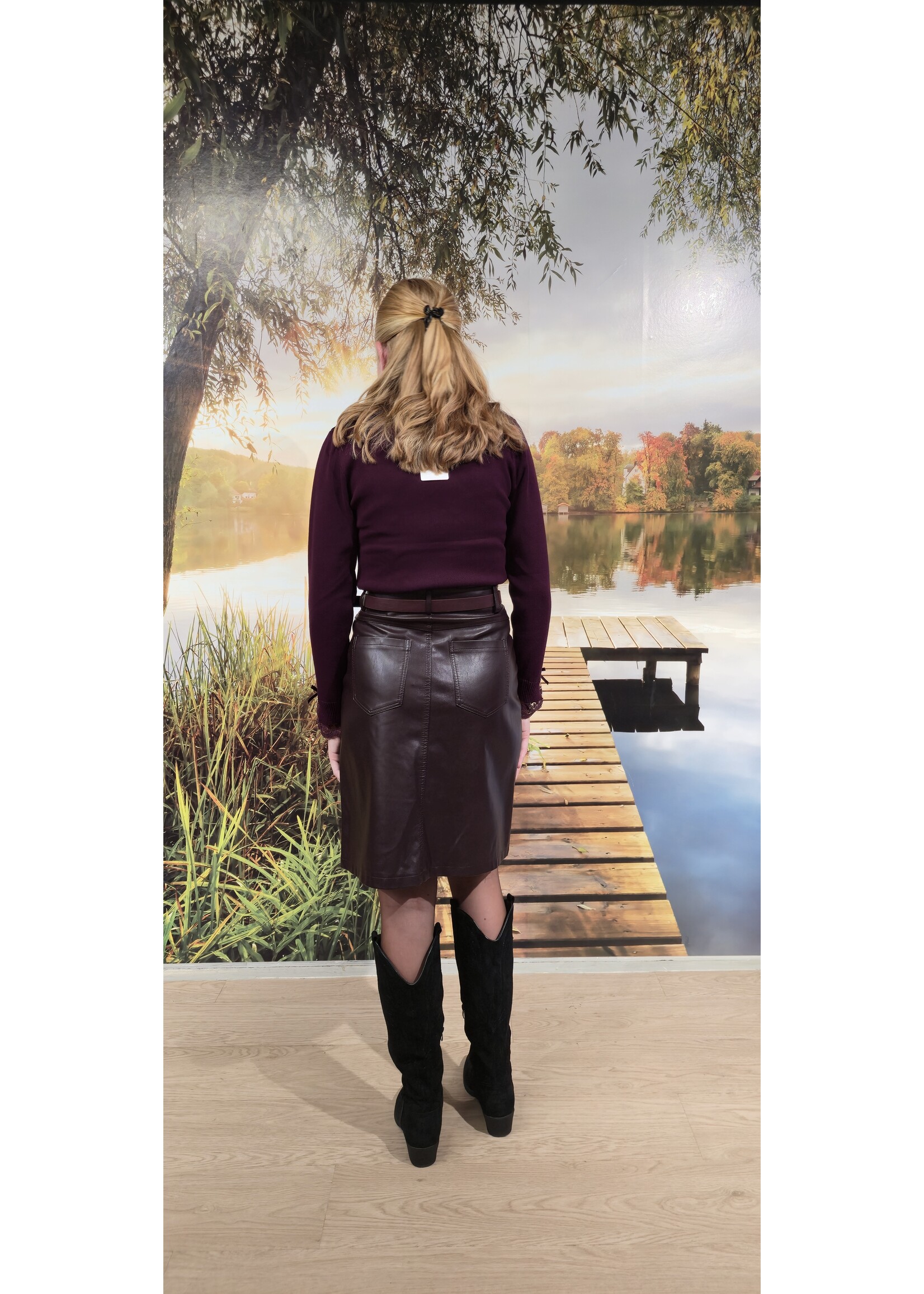 Leatherlook rok Indy