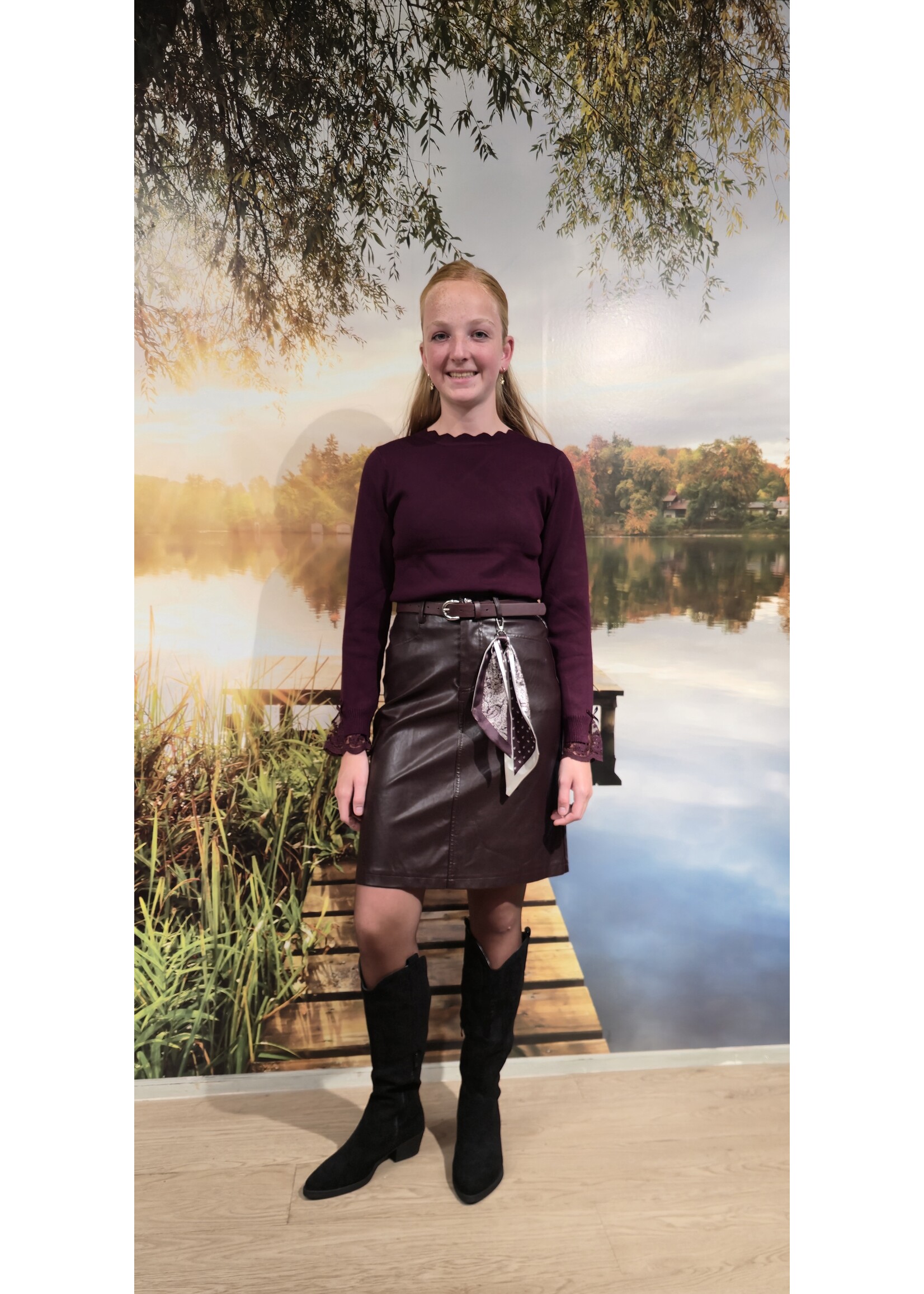 Leatherlook rok Indy