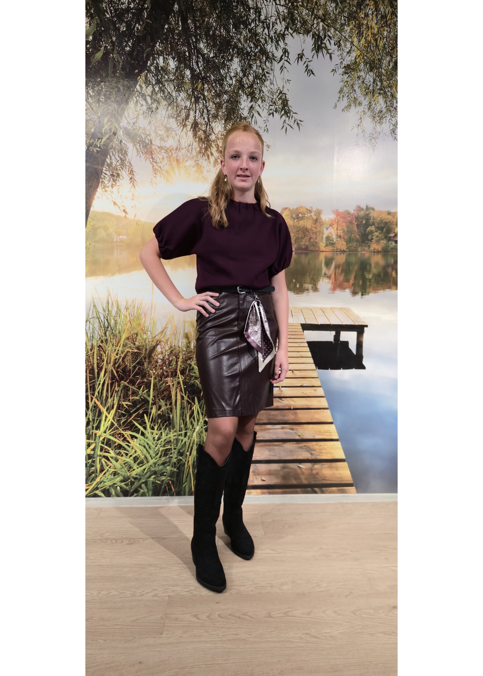Leatherlook rok Indy