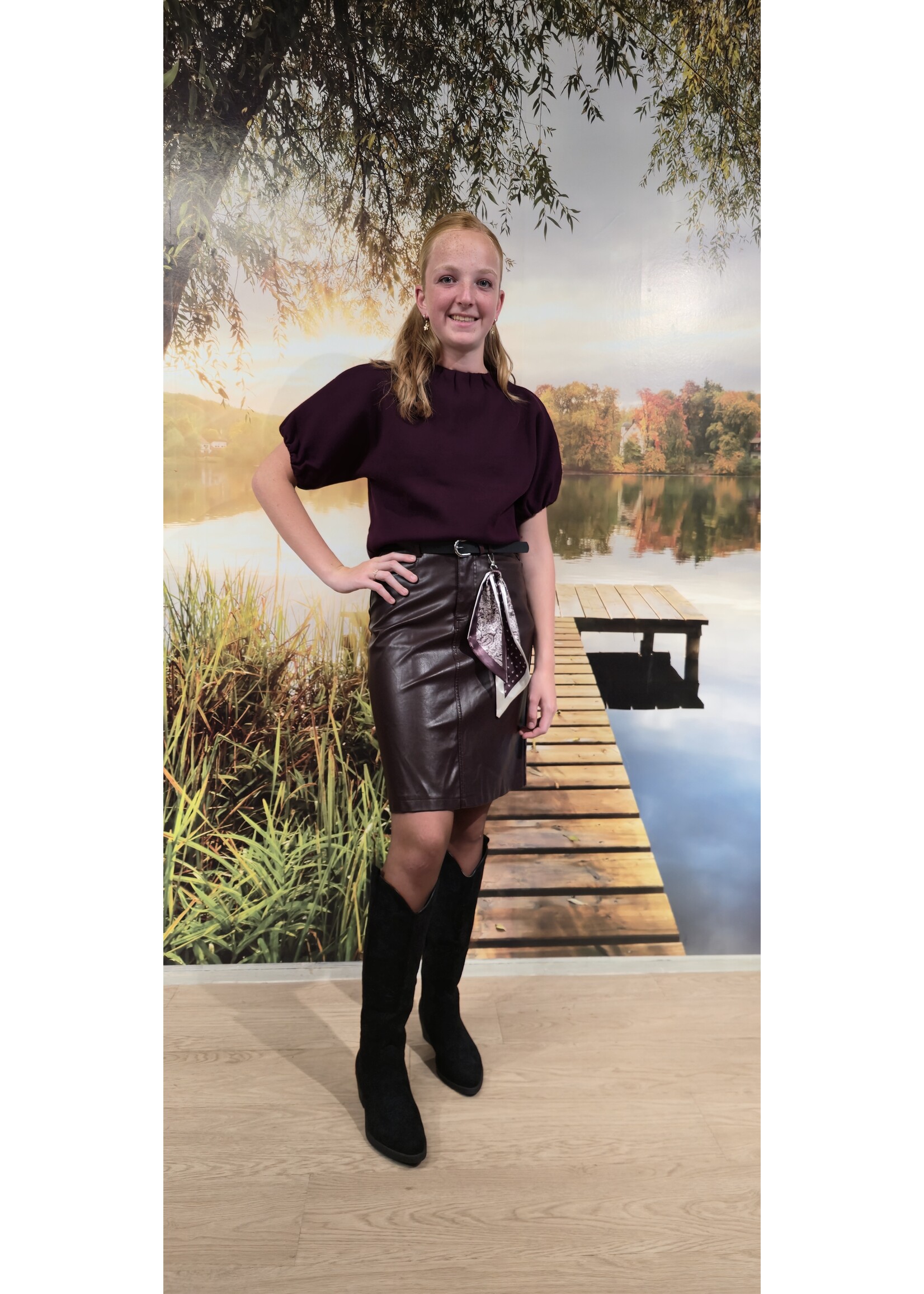 Leatherlook rok Indy