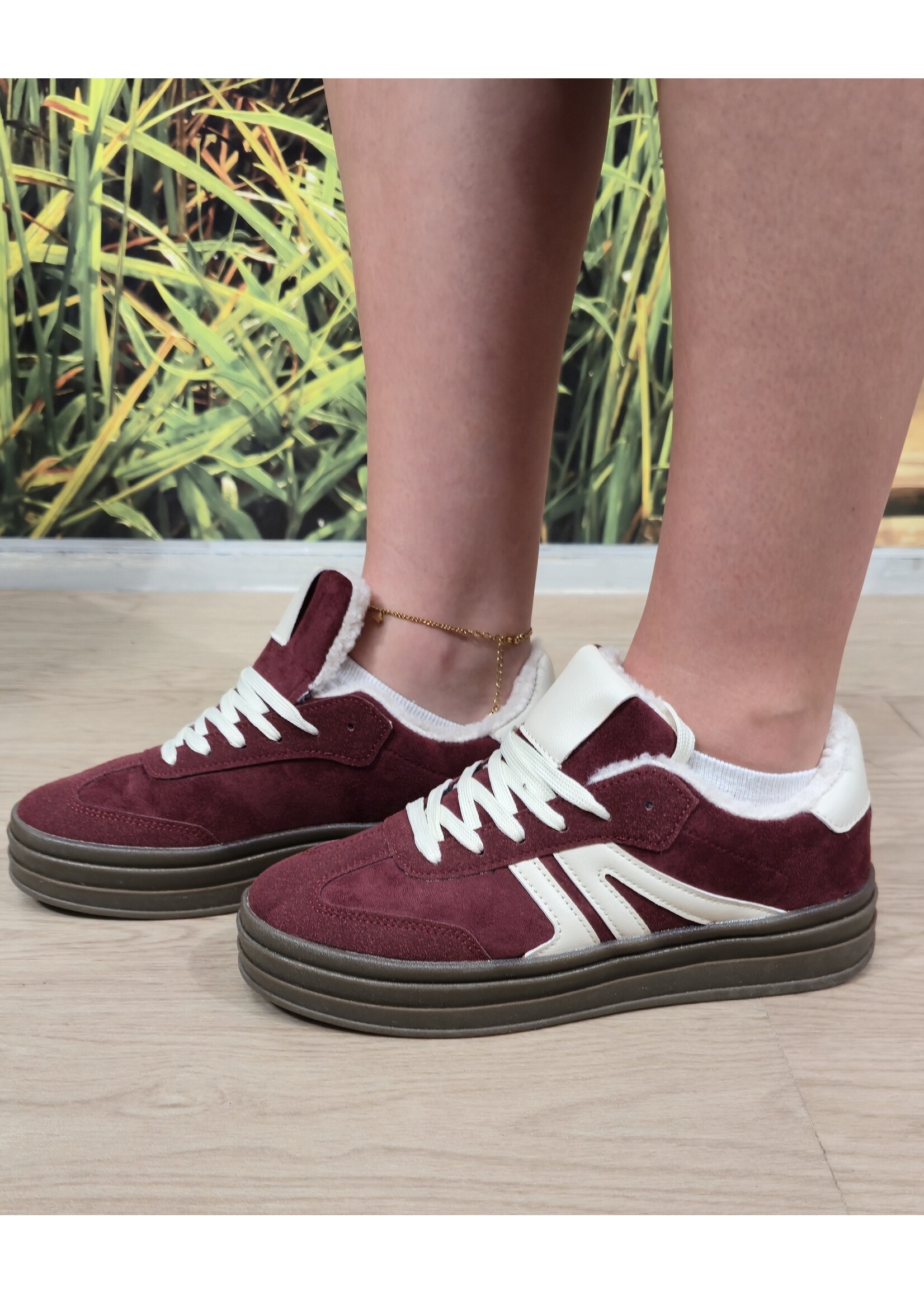 Sneaker met bont