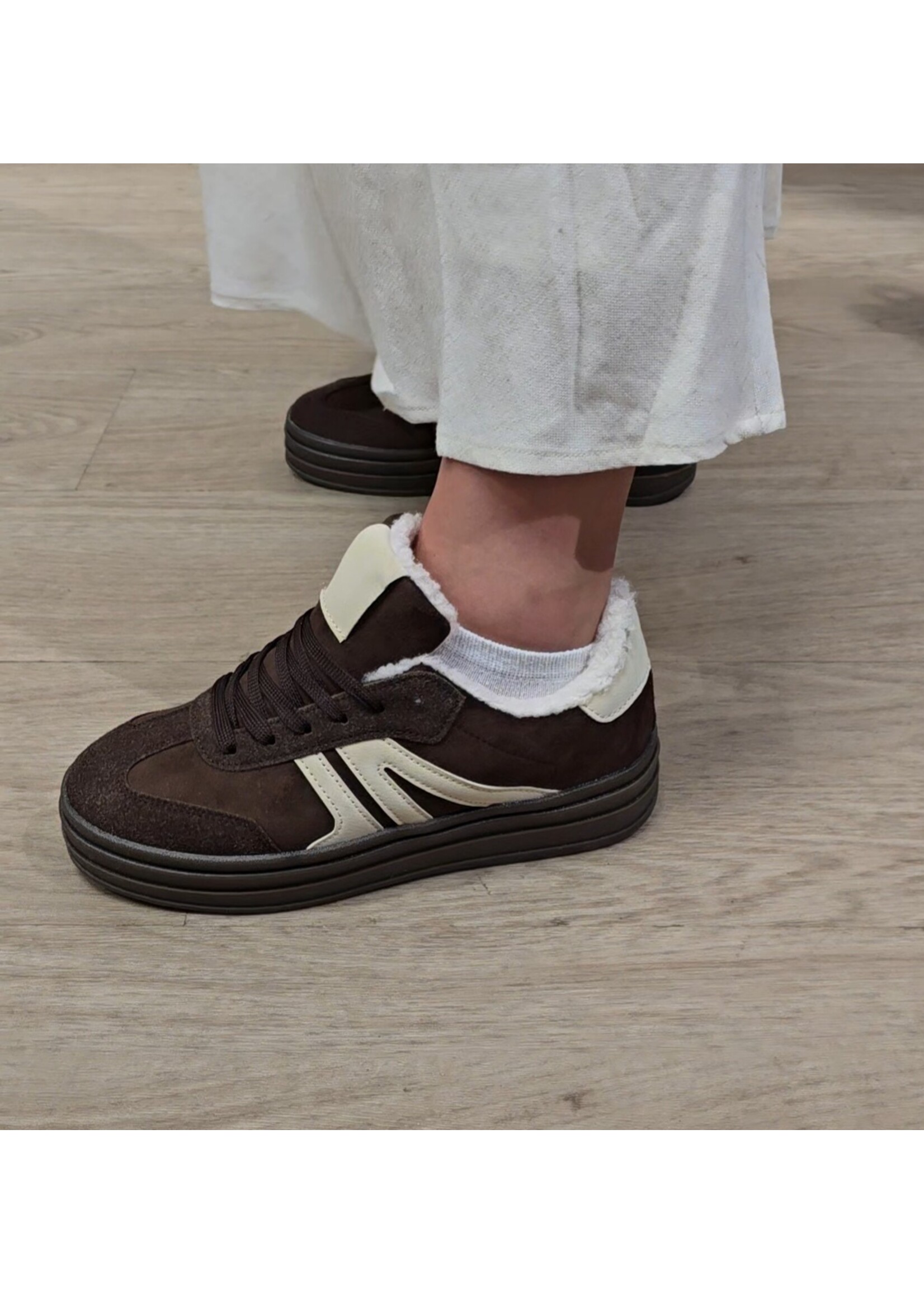 Sneaker met bont