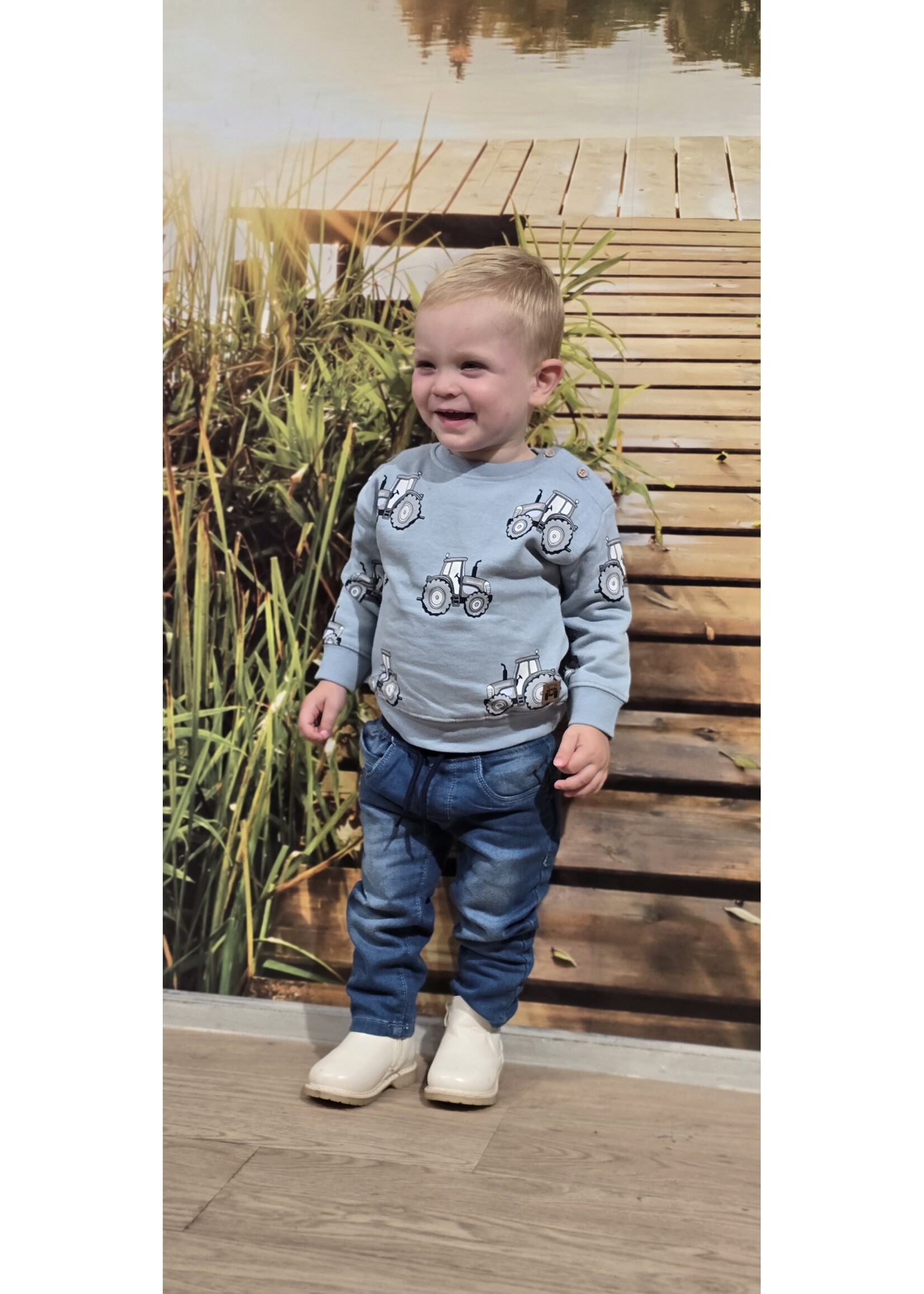 Sweater tractor twee kleuren
