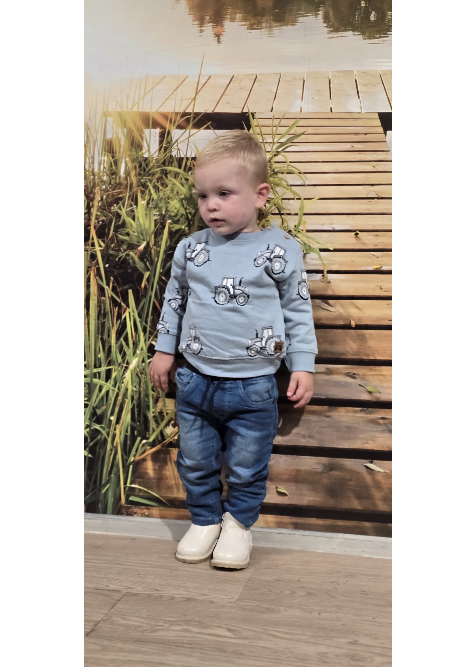 Sweater tractor twee kleuren