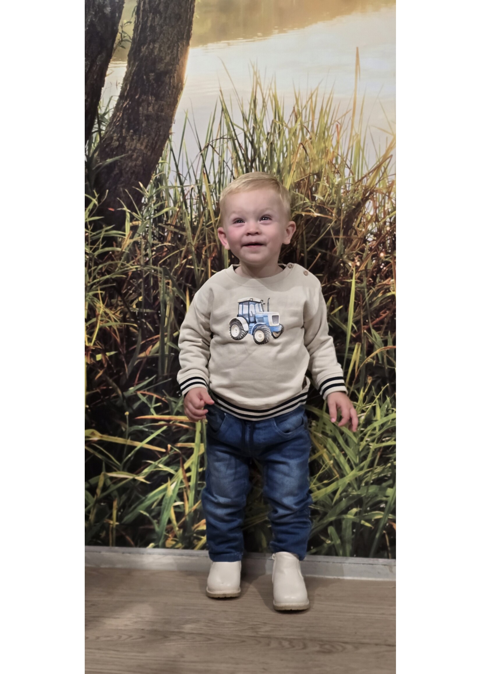 Sweater tractor twee kleuren
