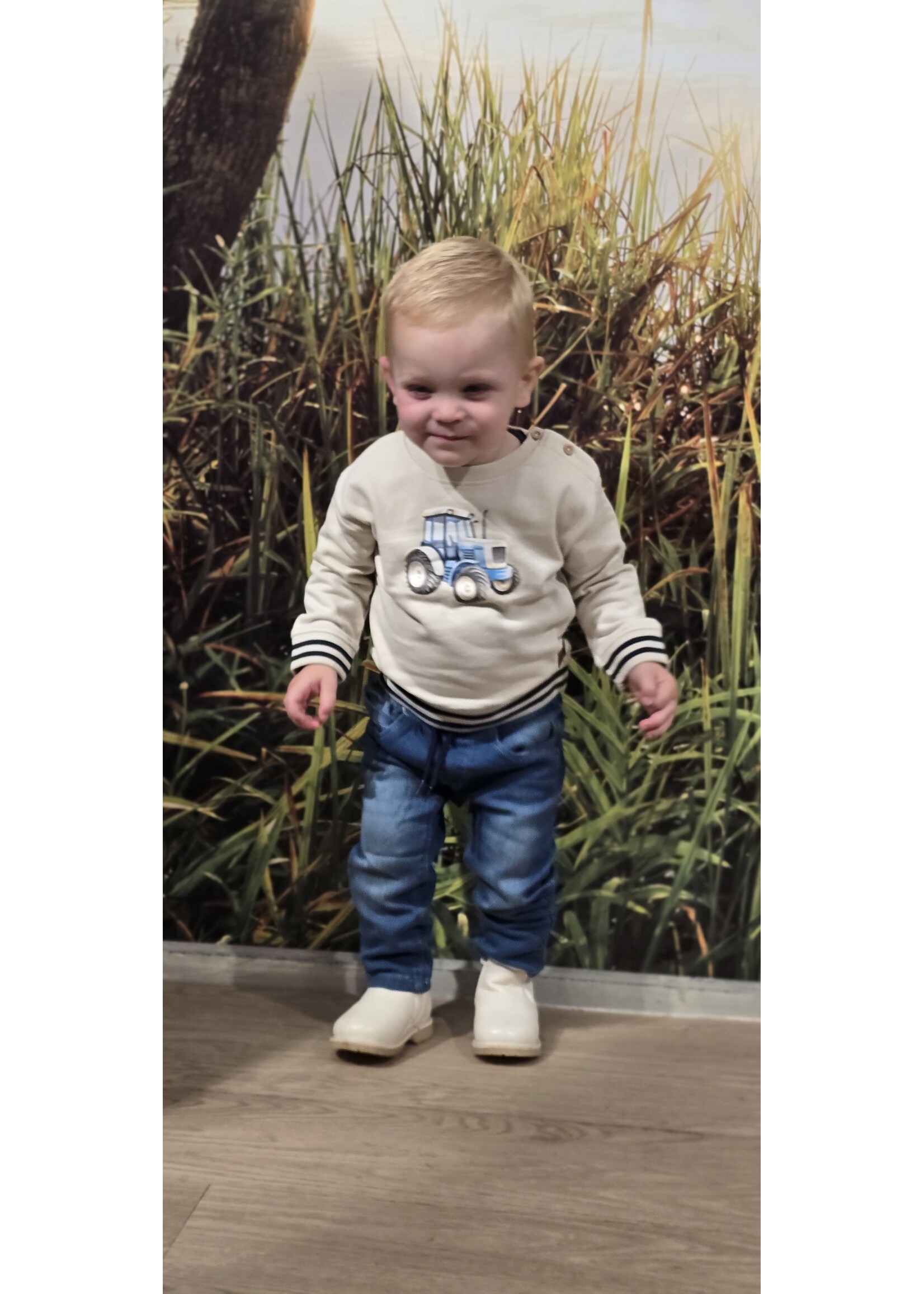 Sweater tractor twee kleuren