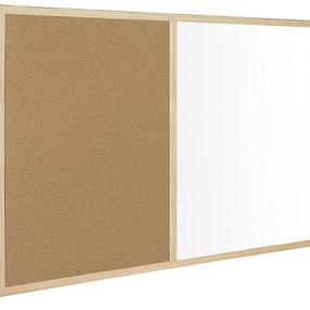 Kurk prikbord - houten lijst - 60 x 90 cm - WHITEBOARD