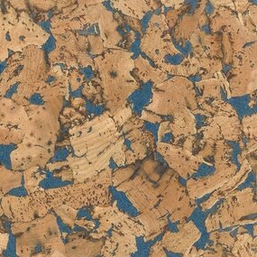 Wandkurk 'Country Blue' GEWAXT - 60 x 30 cm - 3mm dik m²