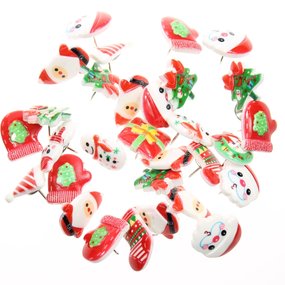 Kerst pushpins - 30 stuks