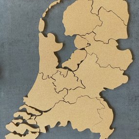 Zelfklevend kurk prikbord - Nederland kaart - 140 x 70 cm