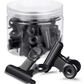 Pushpin Clips MATZWART - 20 stuks - Voordeelpak