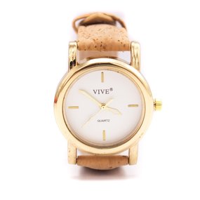 Kurk horloge - VIVE - Goud