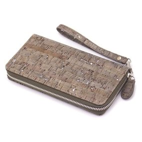 Grote kurk portemonnee - Taupe