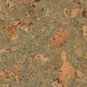 Gelakte plak kurkvloer - Twist Green - 60 x 30 cm - 6mm - PARTIJ 9m²