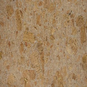 Exclusief Kurkbehang op rol - Twist Goud - 100 cm breed - 0,3mm dik