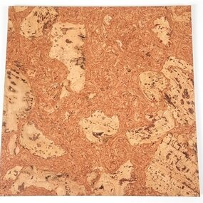 PARTIJ 13  m2 gelakte plak kurkvloer - Twist Coral - 60 x 30 cm - 4mm