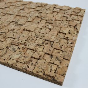 Wandkurk Mozaïek 3D - 80 x 25 cm. - per m²