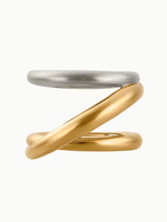 Charlotte Chesnais Charlotte Chesnais Ring, Multi, Triplet Silver Coated 18K Gold Ring in Vermeil & Silver