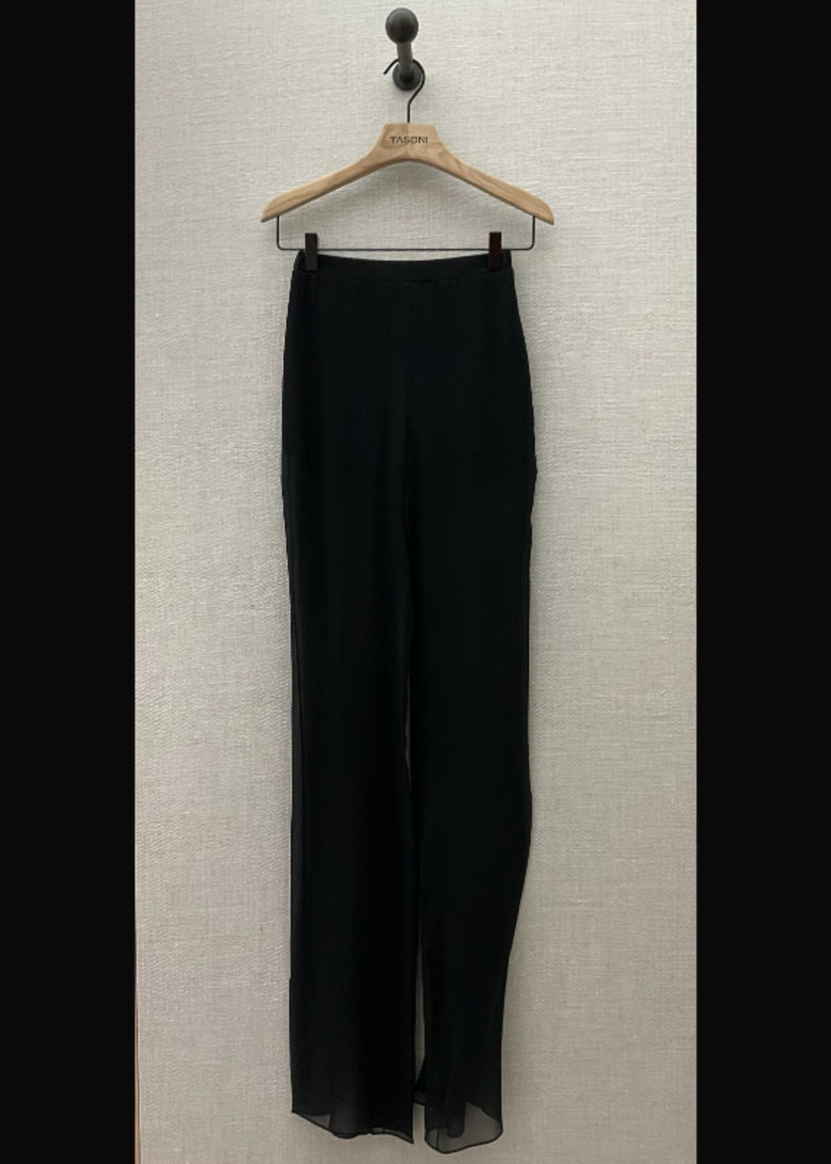 Nensi Dojaka Nensi Dojaka Pants, Black, Flared Sheer Tailored Transparent Trousers