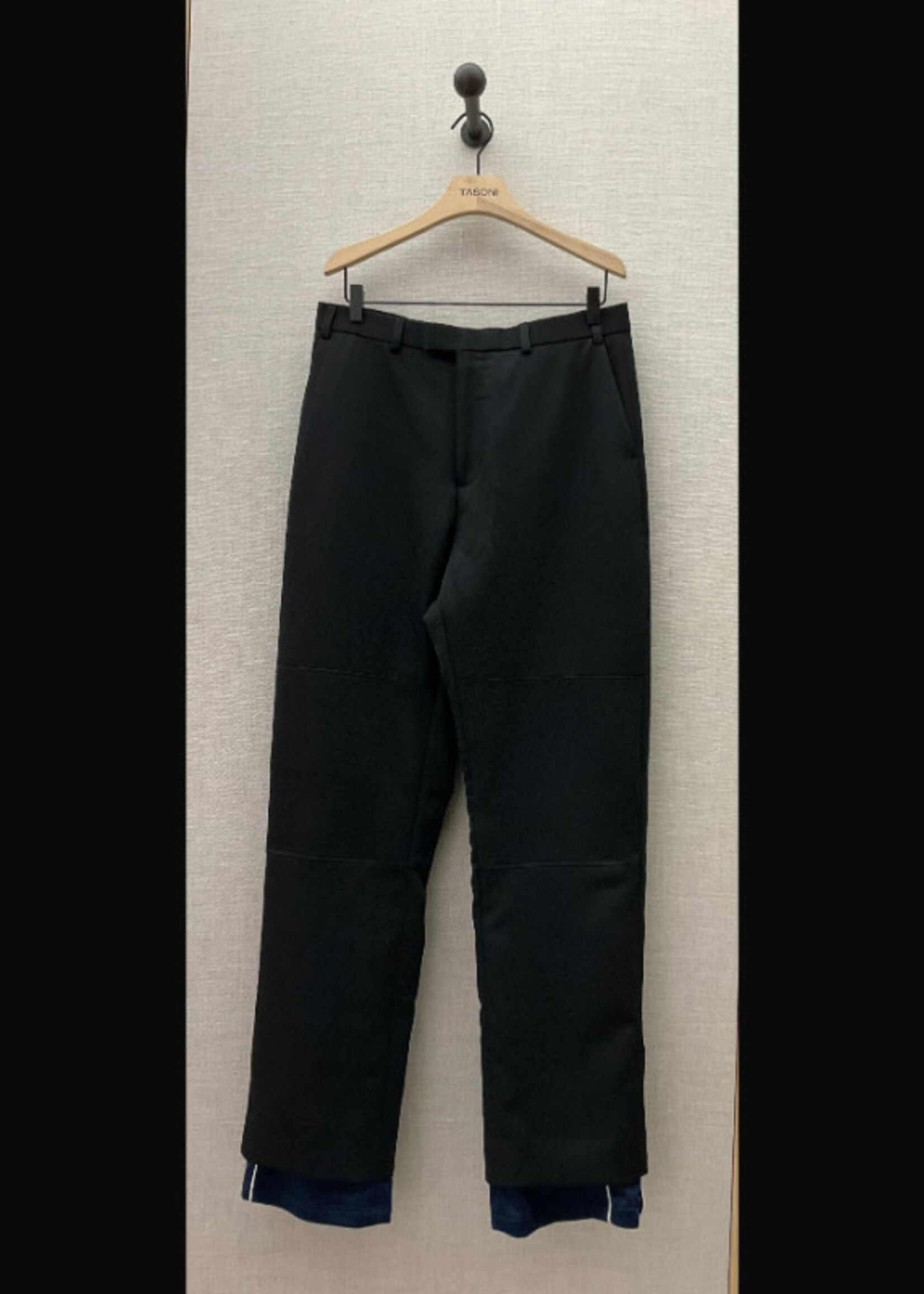 Martine Rose Martine Rose Trousers, Multi, Twist Seam Straight Leg Tailored Pants In Black w/ Double Layer