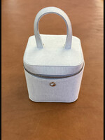 Coperni Coperni Bag, White, Denim Vanit-E Bag Short Handle In Ice Blue w/ Gold Logo