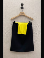 Raf Simons Raf Simons Skirt, Black, Pencil Skirt w/ Yellow Stocking Waist