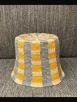 Destree Destree Hat, Multi, Bob Raphia Bucket Hat In Light Blue Mustard