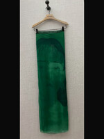 Ottolinger Ottolinger Skirt, Print, Ottolinger x Brook Hsu Knitted Mesh Elasticated Waist Maxi Skirt in Green w/ Brook Print