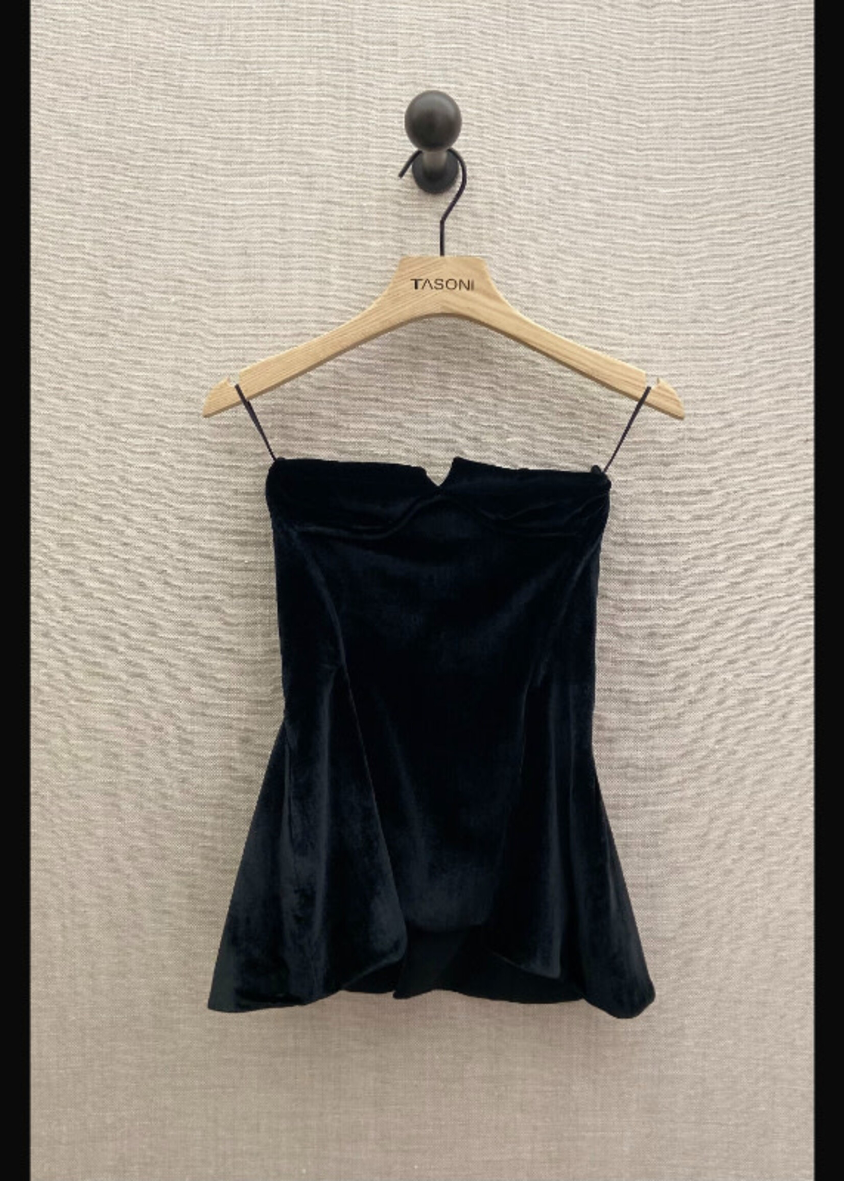 Arienne Birchler Arienne Birchler Top, Black, Velvet Bustier Sleeveless Top