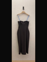 Arienne Birchler Arienne Birchler Dress, Black, Bustier Sleeveless Beaded Slip Dress w/ Pencil Skirt