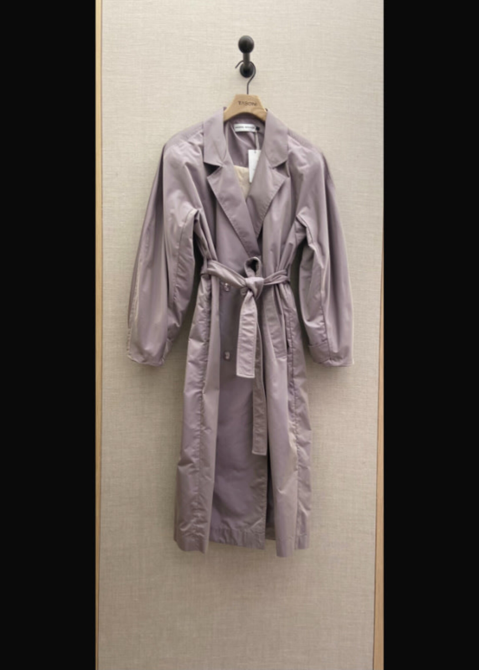 Arienne Birchler Arienne Birchler Coat, Purple, Double Breasted Light Trenchcoat in Lilac & Sand