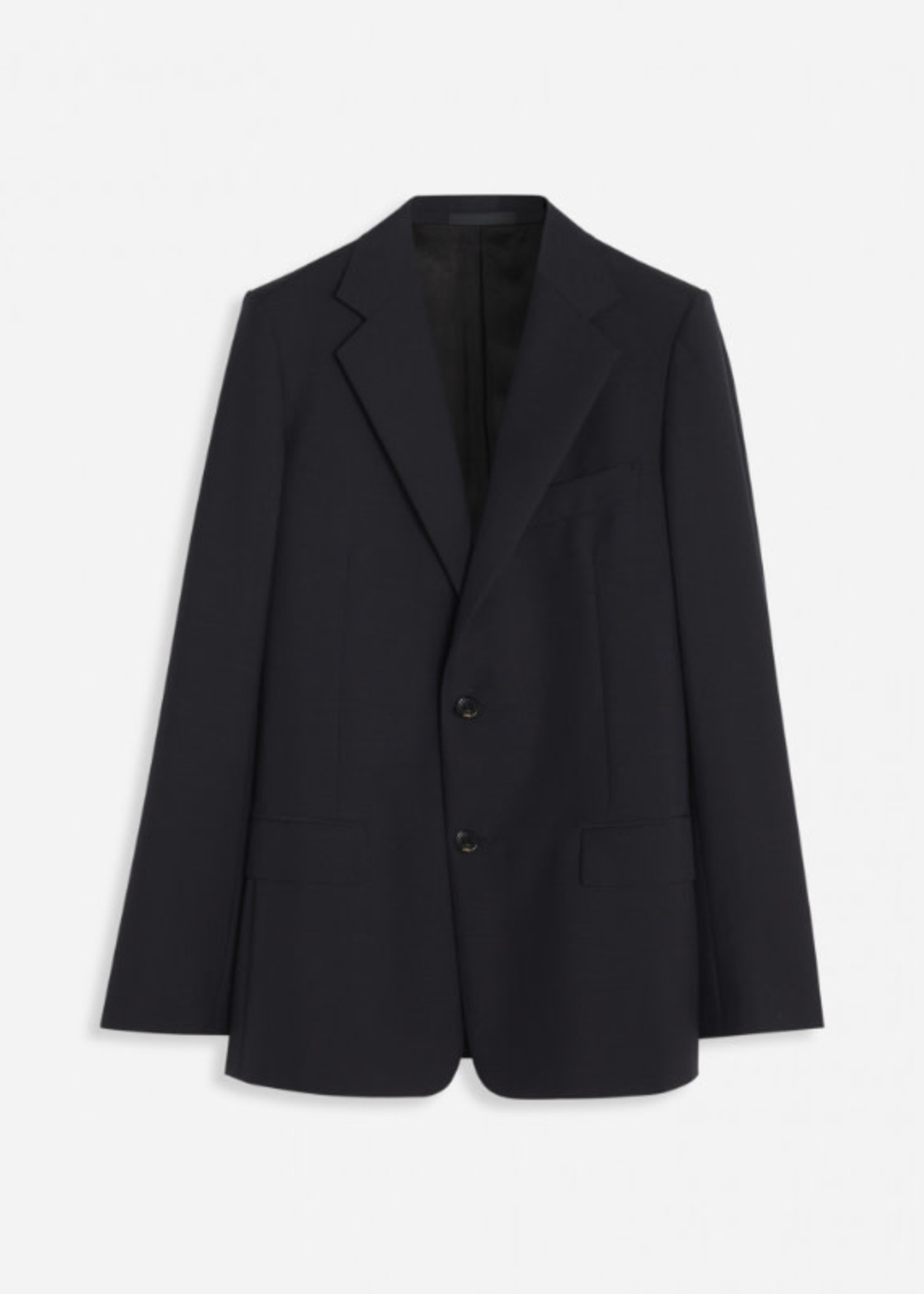 Lanvin Lanvin Jacket, Navy, Mohair & Wool Mix Single Breasted Flap Pockets Blazer In Navy Blue