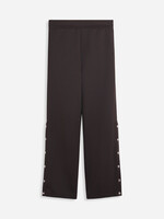 Lanvin Lanvin Trousers, Brown, Cotton Mix Drawstring Waist Tracksuit Joggers In Ebony