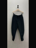 Noir Kei Ninomiya Noir Kei Ninomiya Trousers, Black, Wool Carrot Fit High Waisted Pants w/ Buttons Detail