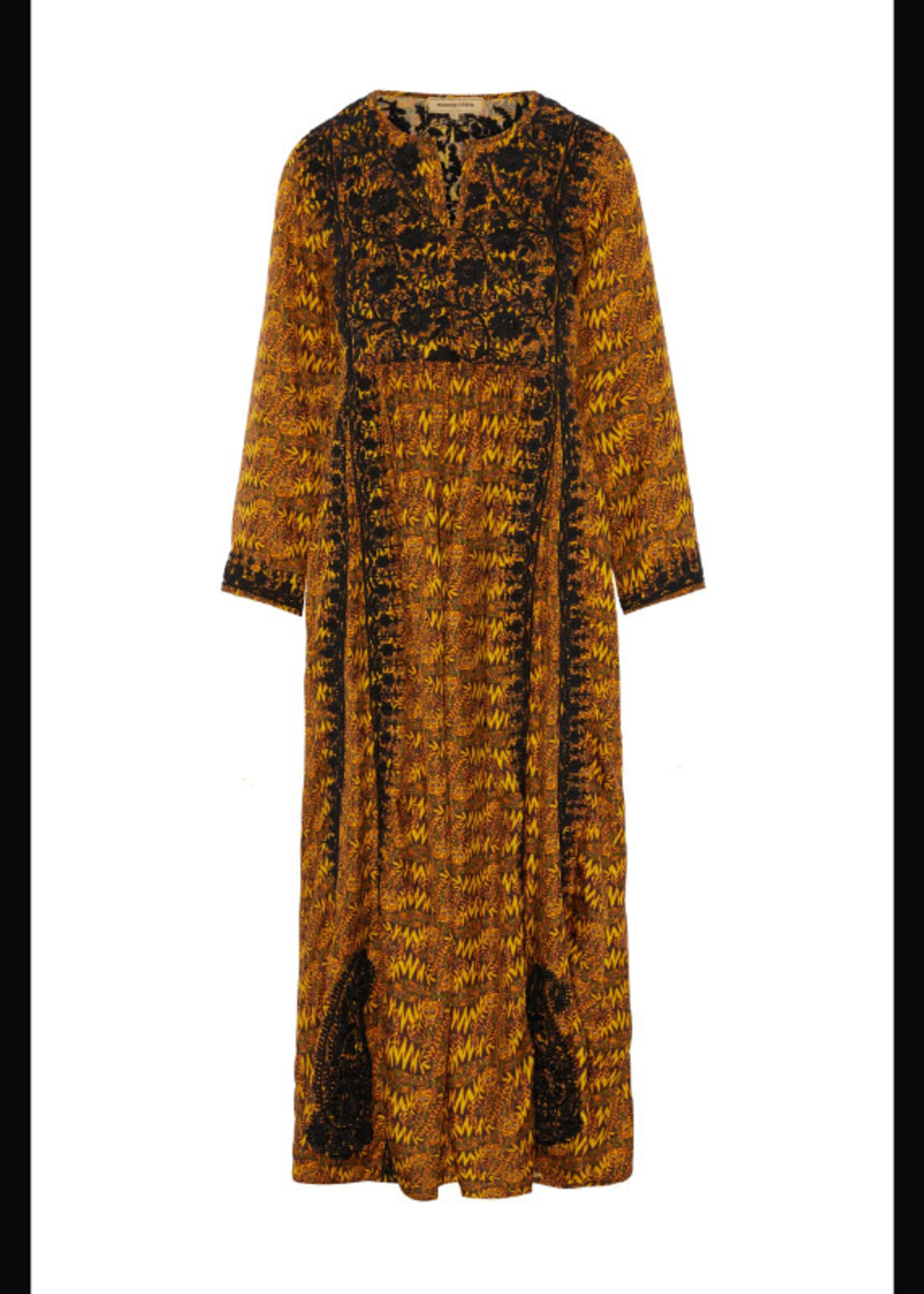 Muzungu Sisters Muzungu Sisters Dress, Print, x TASONI Exclusive Silk Embroidered Twill Dress w/ Bengal Tiger Print
