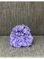 Cecilie Bahnsen Cecilie Bahnsen Bag, Purple, Sofie Ruffled Top Handle Hand Bag in Lavender