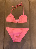 Eres Eres Swimwear, Pink, Elena Two Piece Small Triangle Bikini Top In Litchi