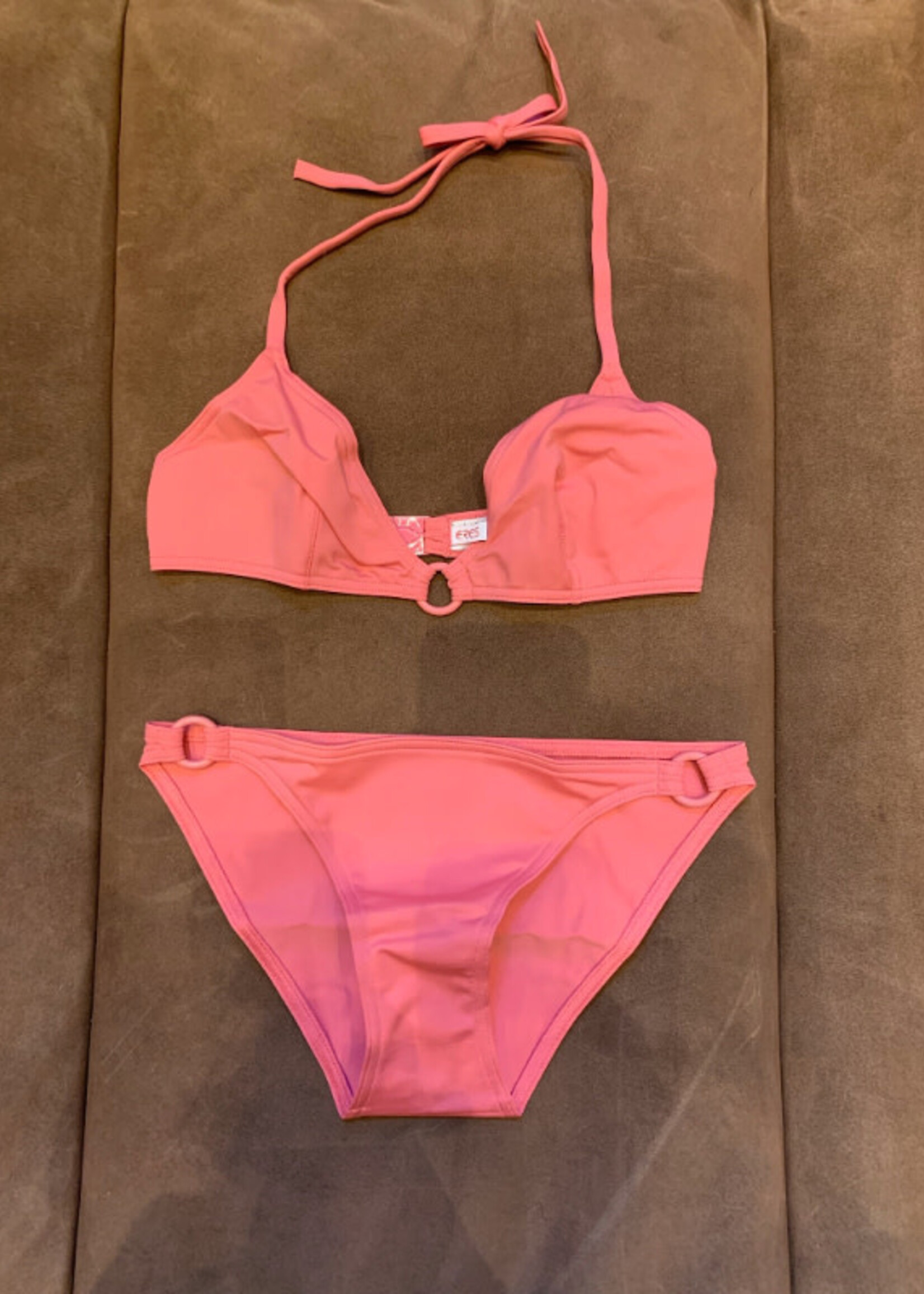 Eres Eres Swimwear, Pink, Elena Two Piece Small Triangle Bikini Top In Litchi