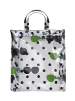 Comme des Garcons Play Comme des Garcons Play Bag, Multi, CDG Play x Beatles Tote Rectangle Bag Polka Dots in Clair w/ Green & Black Apples