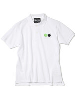 Comme des Garcons Play Comme des Garcons Play Polo, White, CDG Play x Beatles Cotton Polo w/ Black & White Apple Print