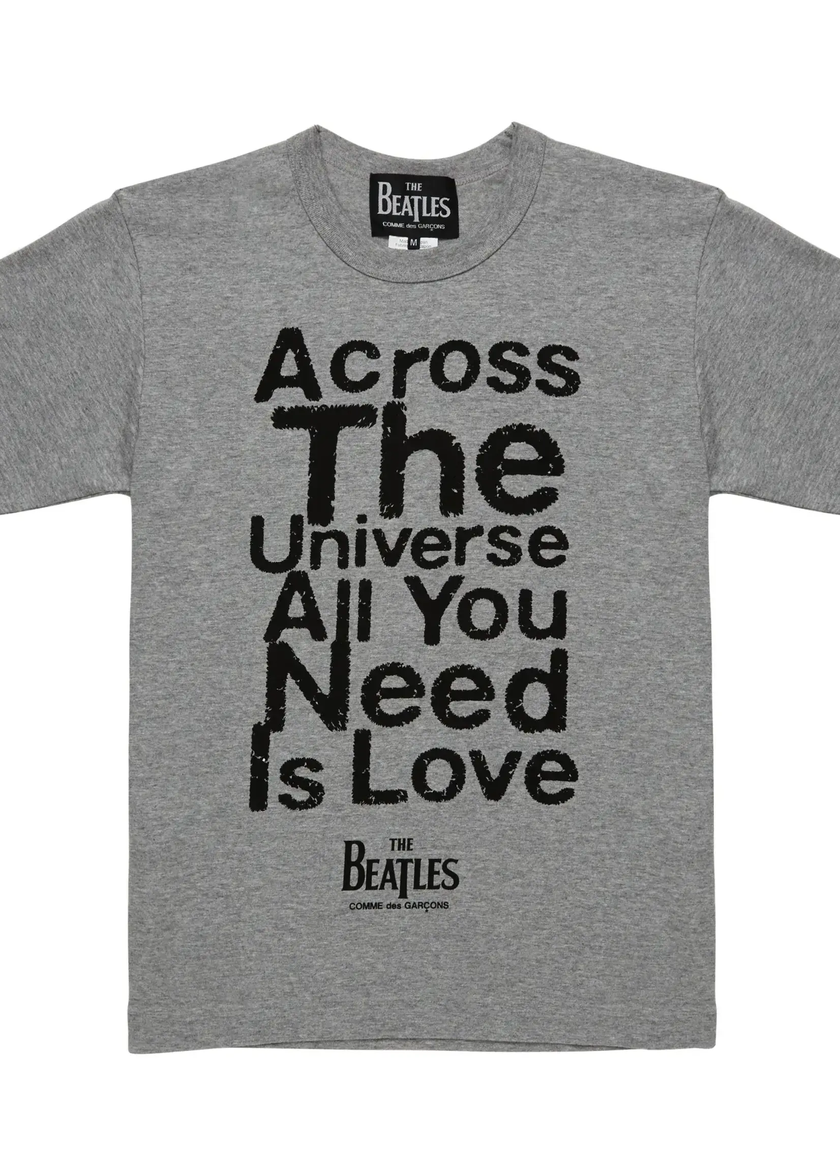 Comme des Garcons Play Comme des Garcons Play T-Shirt, Grey, CDG Play x Beatles Cotton T-Shirt Regular Fit w/ Across The Universe Print