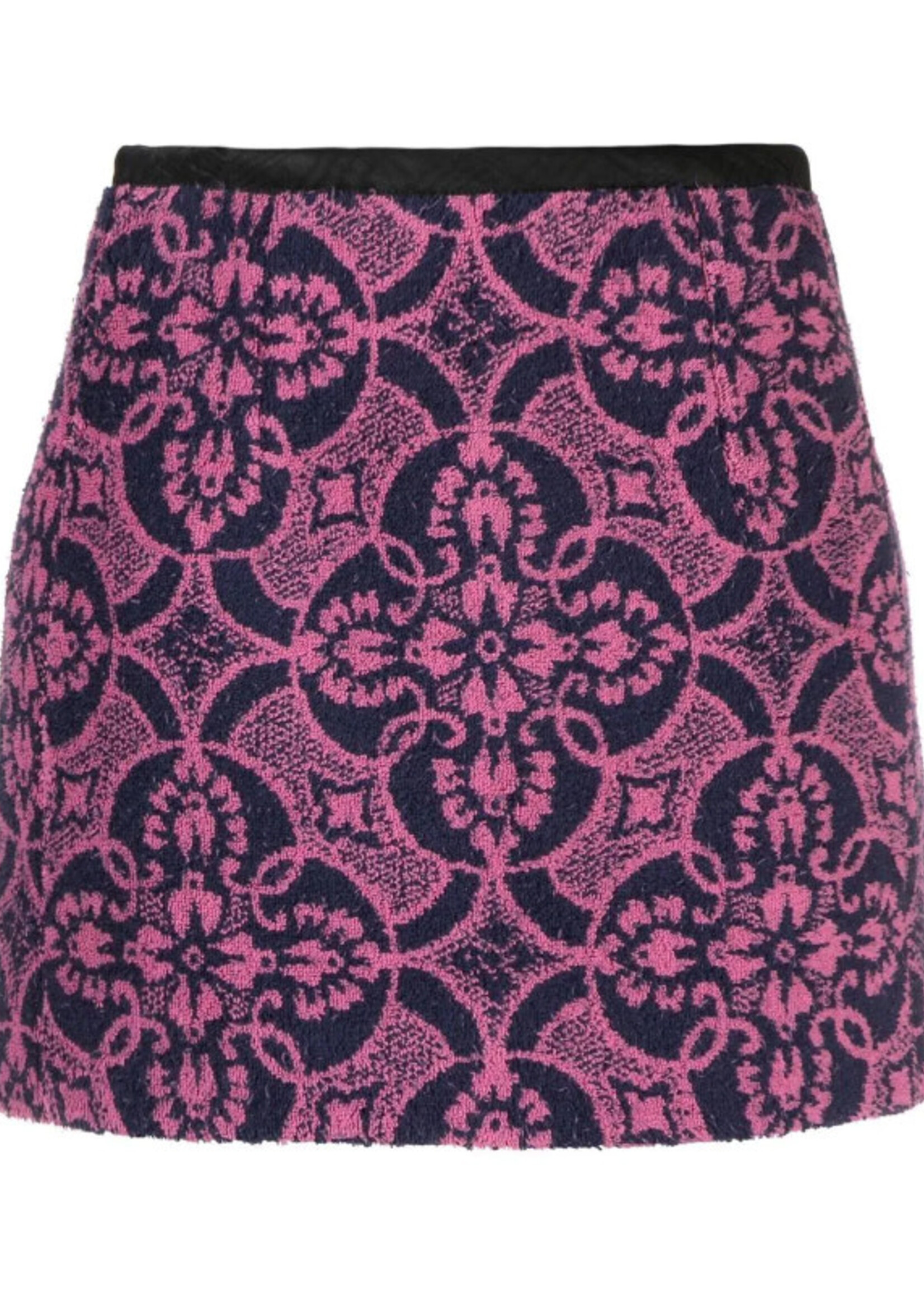 Marine Serre Marine Serre Skirt, Print, Towels Pencil Mini Skirt In Oriental Fuchsia Print