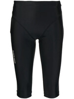 Marine Serre Marine Serre Shorts, Black, Capri Slim Fit Regenerated Active Jersey In Black