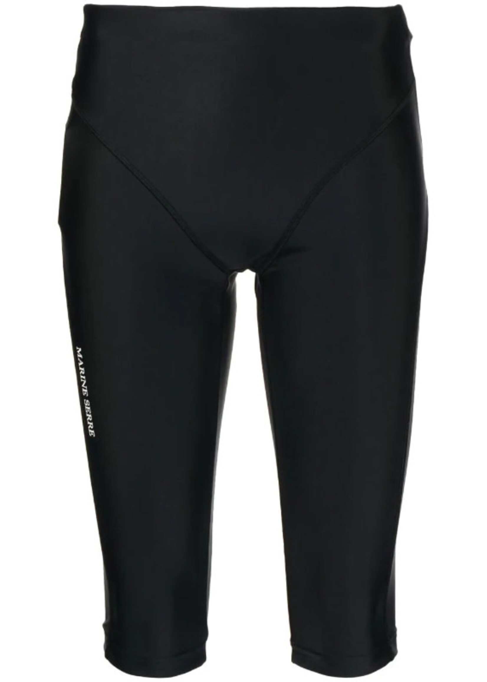 Marine Serre Marine Serre Shorts, Black, Capri Slim Fit Regenerated Active Jersey In Black